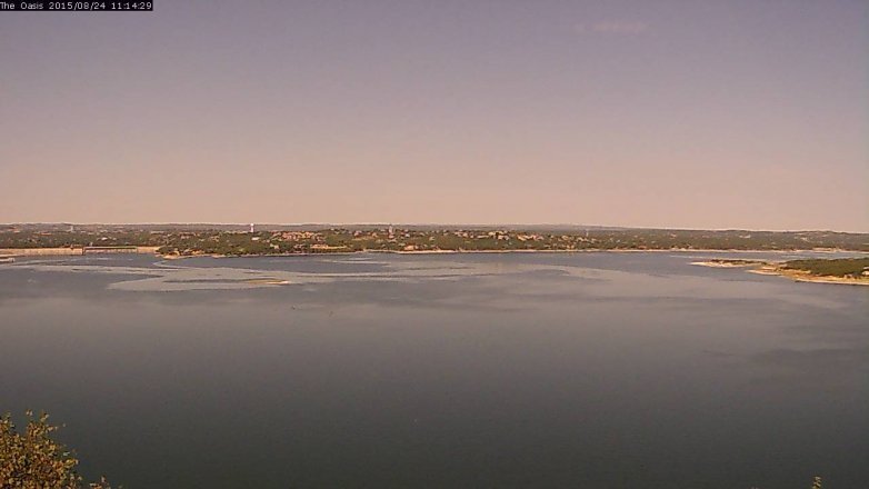 Lake Travis webcam, August 24, 2015 10:20 AM CT