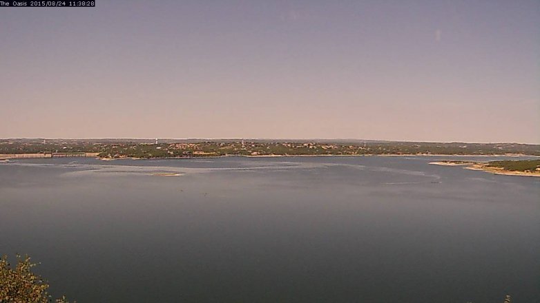 Lake Travis webcam, August 24, 2015 10:45 AM CT