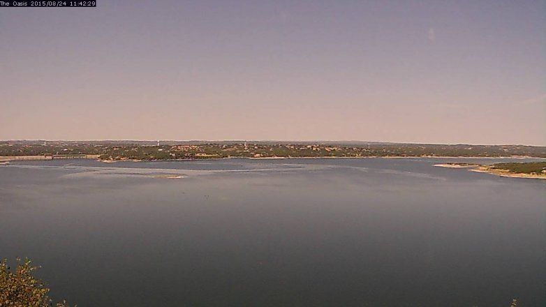 Lake Travis webcam, August 24, 2015 10:50 AM CT