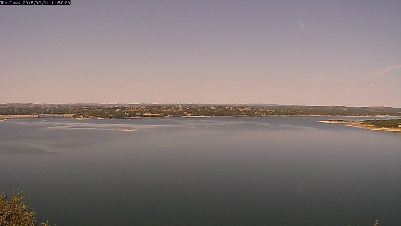 Lake Travis webcam, August 24, 2015 10:55 AM CT