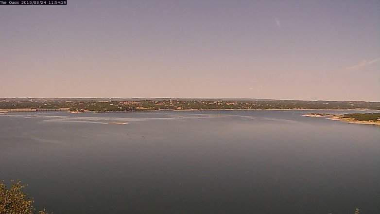 Lake Travis webcam, August 24, 2015 11:00 AM CT