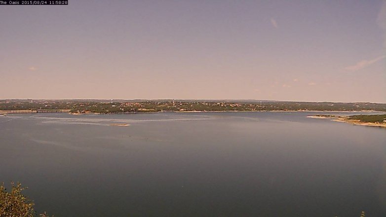 Lake Travis webcam, August 24, 2015 11:05 AM CT