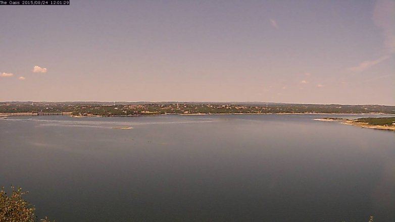 Lake Travis webcam, August 24, 2015 11:10 AM CT