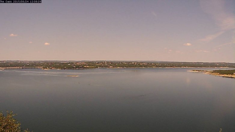 Lake Travis webcam, August 24, 2015 11:15 AM CT