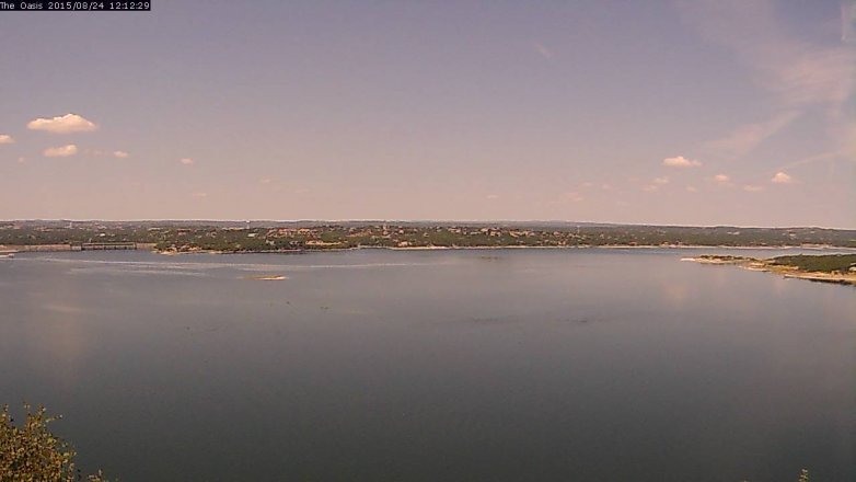 Lake Travis webcam, August 24, 2015 11:20 AM CT