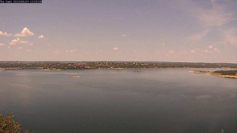 Lake Travis webcam, August 24, 2015 11:25 AM CT