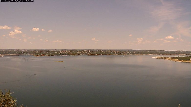 Lake Travis webcam, August 24, 2015 11:30 AM CT