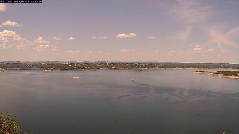 Lake Travis webcam, August 24, 2015 11:40 AM CT
