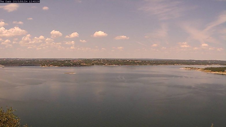 Lake Travis webcam, August 24, 2015 11:45 AM CT