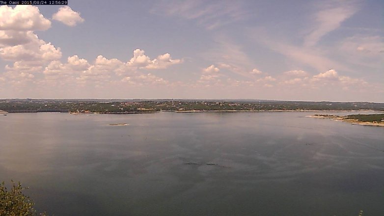 Lake Travis webcam, August 24, 2015 12:00 PM CT