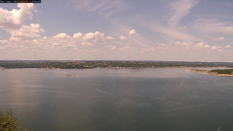 Lake Travis webcam, August 24, 2015 12:10 PM CT