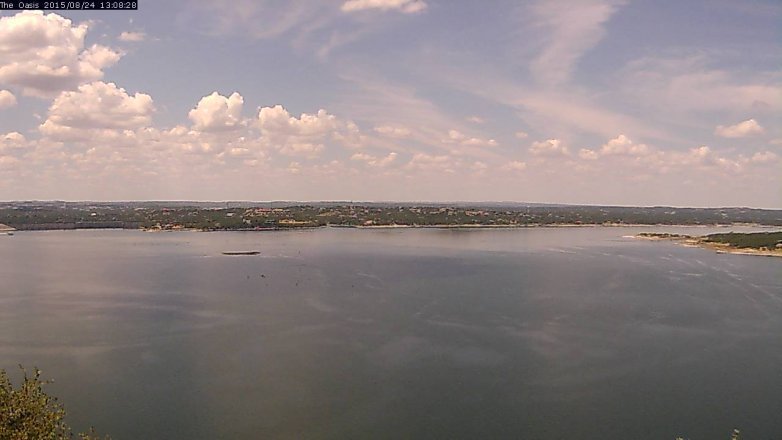 Lake Travis webcam, August 24, 2015 12:15 PM CT