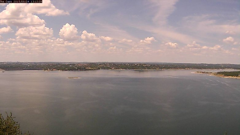 Lake Travis webcam, August 24, 2015 12:20 PM CT