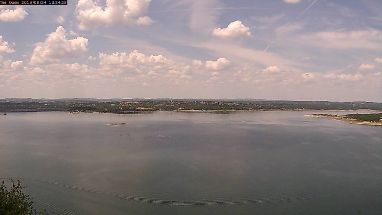 Lake Travis webcam, August 24, 2015 12:30 PM CT