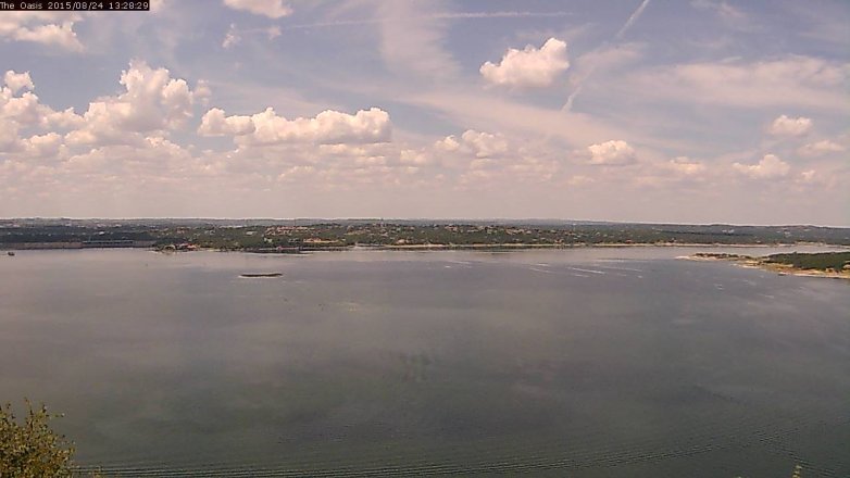 Lake Travis webcam, August 24, 2015 12:35 PM CT