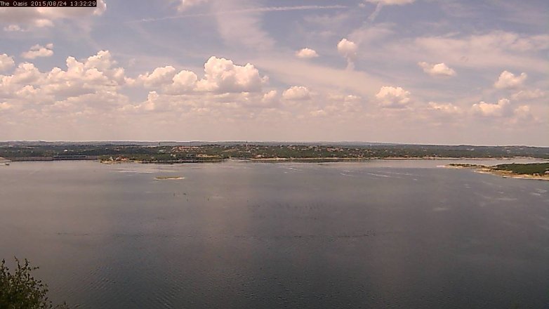 Lake Travis webcam, August 24, 2015 12:40 PM CT