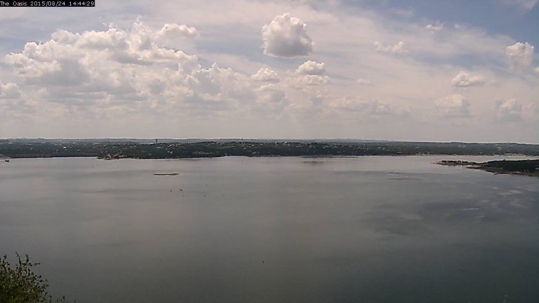 Lake Travis webcam, August 24, 2015 1:50 PM CT