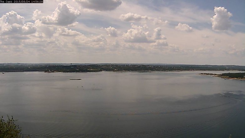 Lake Travis webcam, August 24, 2015 2:05 PM CT