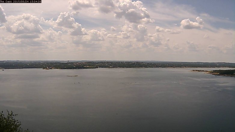 Lake Travis webcam, August 24, 2015 2:10 PM CT