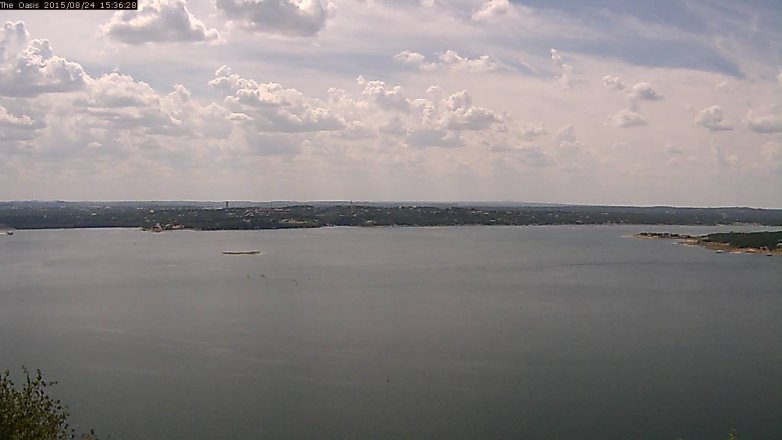 Lake Travis webcam, August 24, 2015 2:45 PM CT
