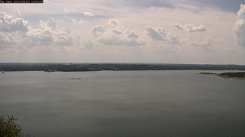 Lake Travis webcam, August 24, 2015 3:10 PM CT