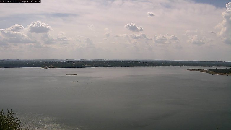 Lake Travis webcam, August 24, 2015 3:20 PM CT