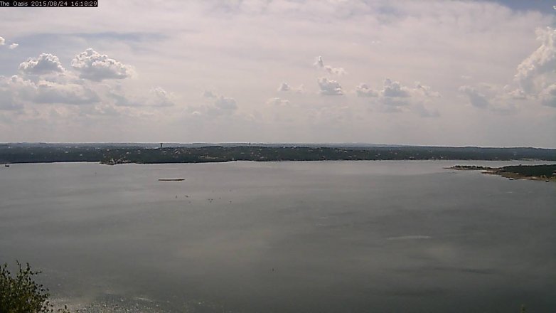 Lake Travis webcam, August 24, 2015 3:25 PM CT