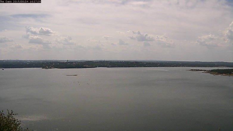 Lake Travis webcam, August 24, 2015 3:35 PM CT