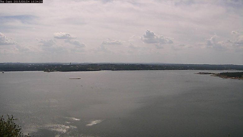 Lake Travis webcam, August 24, 2015 3:40 PM CT