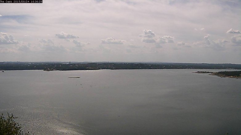 Lake Travis webcam, August 24, 2015 3:45 PM CT