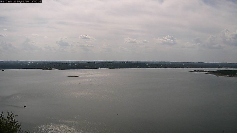 Lake Travis webcam, August 24, 2015 3:55 PM CT