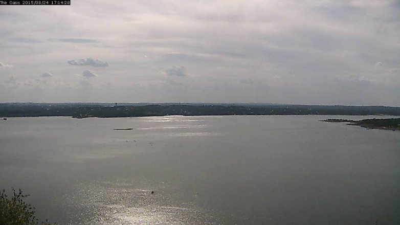 Lake Travis webcam, August 24, 2015 4:20 PM CT