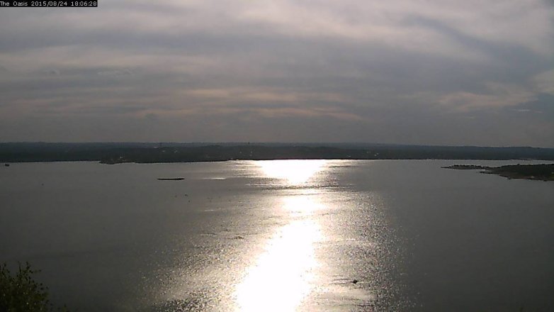 Lake Travis webcam, August 24, 2015 5:10 PM CT