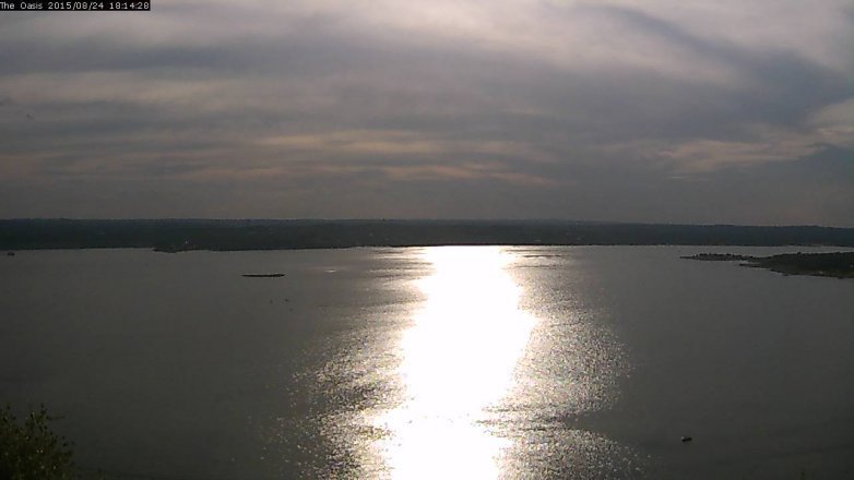Lake Travis webcam, August 24, 2015 5:20 PM CT