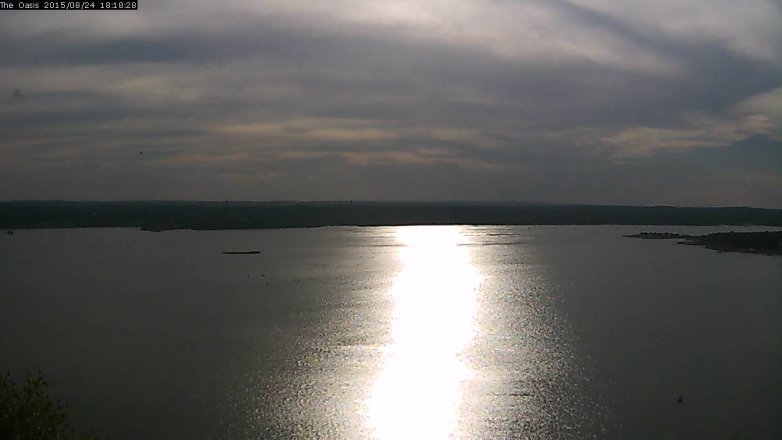 Lake Travis webcam, August 24, 2015 5:25 PM CT