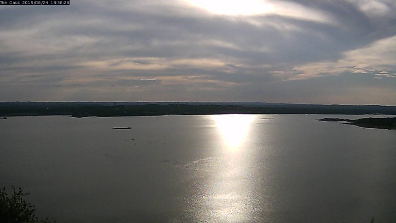 Lake Travis webcam, August 24, 2015 5:45 PM CT