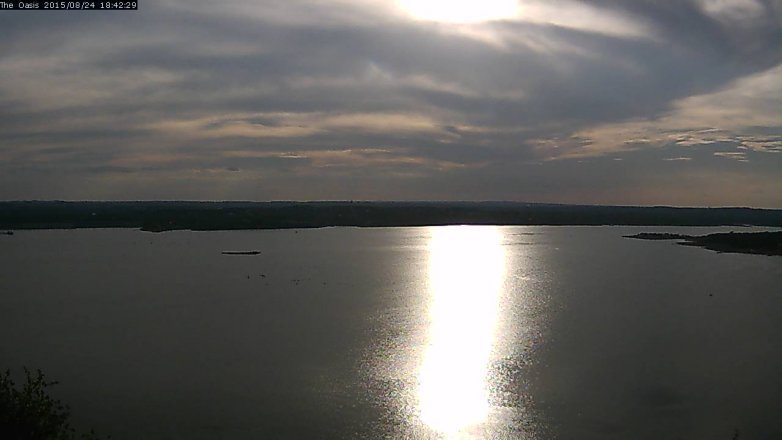 Lake Travis webcam, August 24, 2015 5:50 PM CT