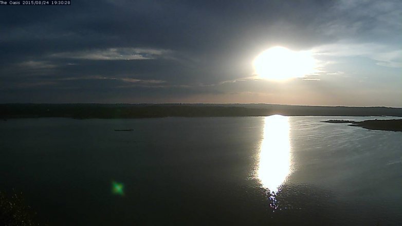 Lake Travis webcam, August 24, 2015 6:35 PM CT