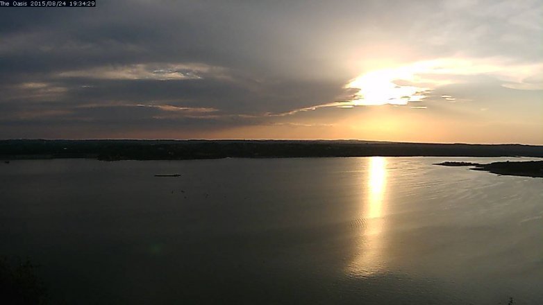 Lake Travis webcam, August 24, 2015 6:40 PM CT
