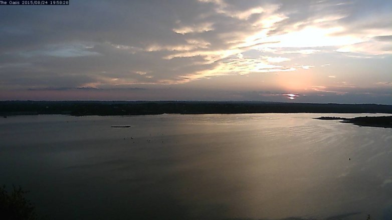 Lake Travis webcam, August 24, 2015 7:05 PM CT