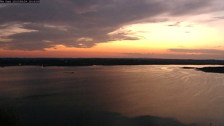 Lake Travis webcam, August 24, 2015 7:25 PM CT