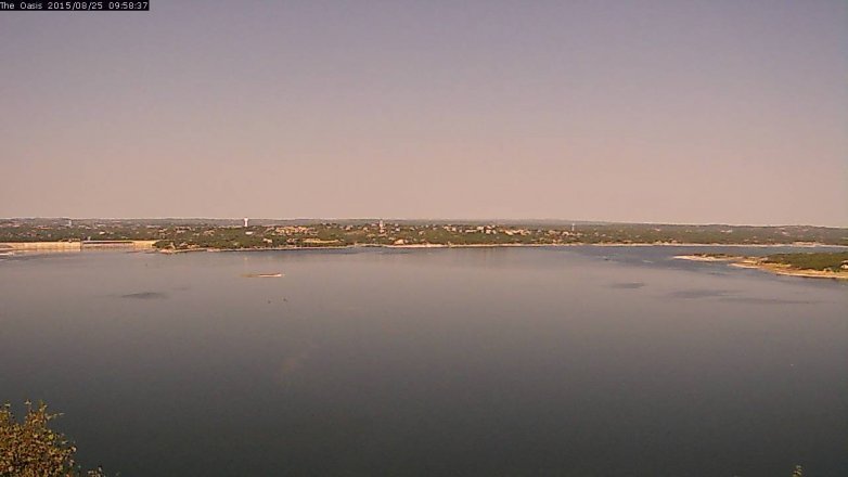 Lake Travis webcam, August 25, 2015 9:05 AM CT