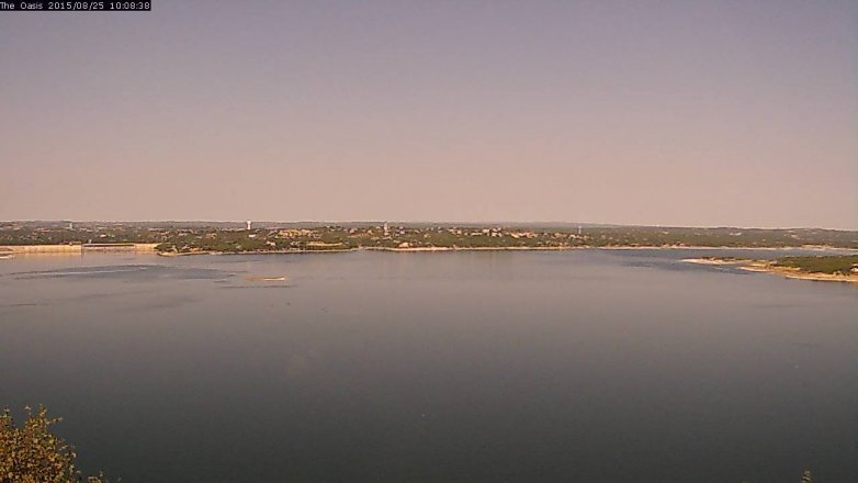 Lake Travis webcam, August 25, 2015 9:15 AM CT