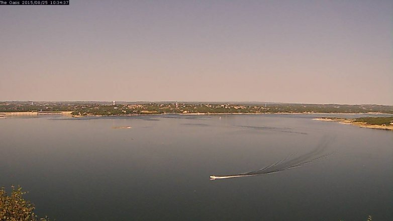 Lake Travis webcam, August 25, 2015 9:40 AM CT