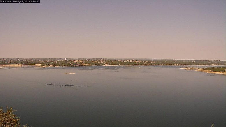 Lake Travis webcam, August 25, 2015 9:45 AM CT
