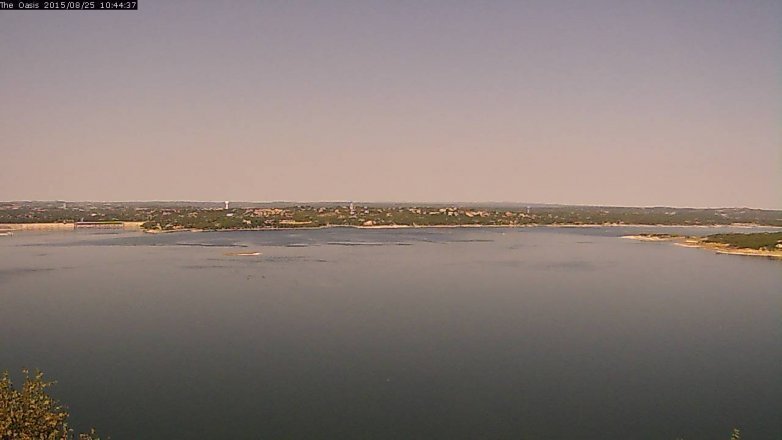 Lake Travis webcam, August 25, 2015 9:50 AM CT