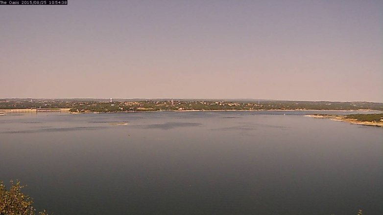Lake Travis webcam, August 25, 2015 10:00 AM CT