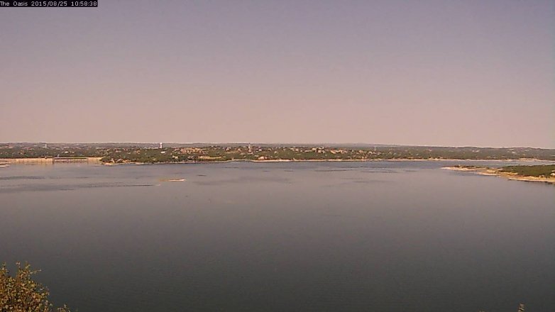 Lake Travis webcam, August 25, 2015 10:05 AM CT
