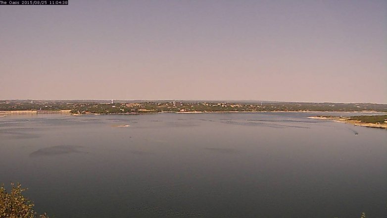 Lake Travis webcam, August 25, 2015 10:10 AM CT