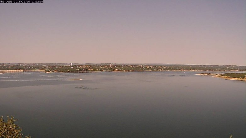 Lake Travis webcam, August 25, 2015 10:20 AM CT